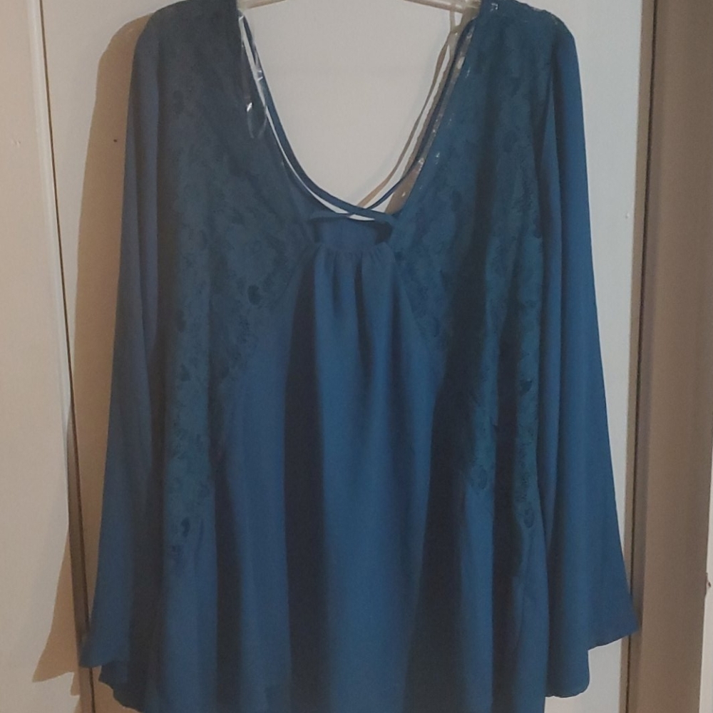 Turquoise blouse - Picture 2 of 4